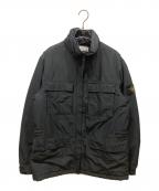 STONE ISLANDストーンアイランド）の古着「マイクロツイルパデッドフーディブルゾン」｜ブラック