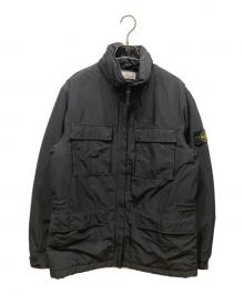 STONE ISLAND（ストーンアイランド）の古着「マイクロツイルパデッドフーディブルゾン」｜ブラック