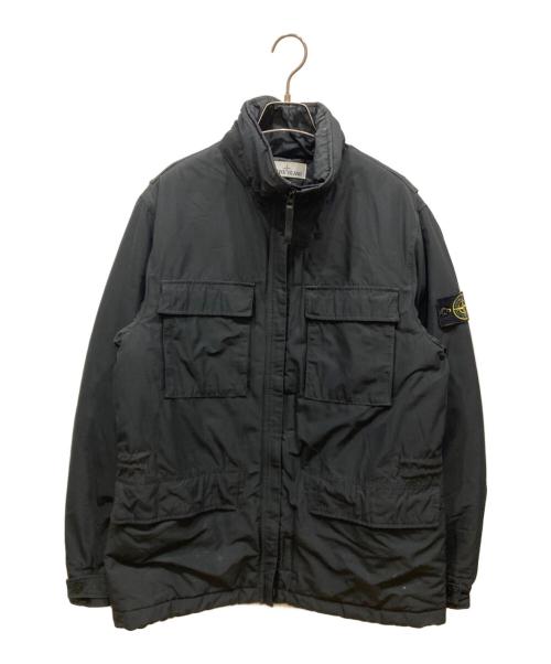 STONE ISLAND（ストーンアイランド）STONE ISLAND (ストーンアイランド) マイクロツイルパデッドフーディブルゾン ブラック サイズ:SIZE Lの古着・服飾アイテム