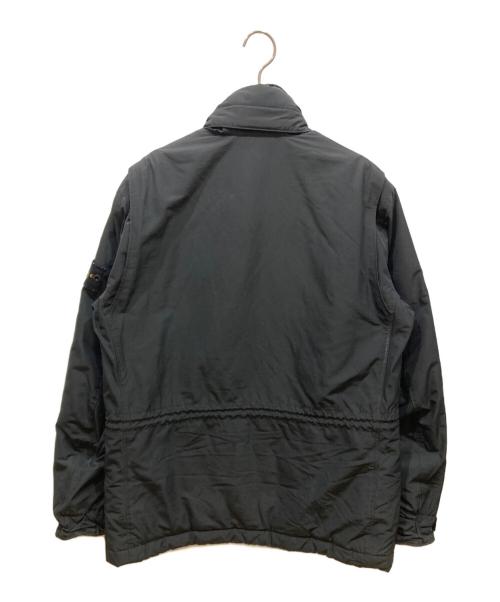 STONE ISLAND（ストーンアイランド）STONE ISLAND (ストーンアイランド) マイクロツイルパデッドフーディブルゾン ブラック サイズ:SIZE Lの古着・服飾アイテム