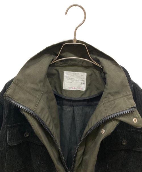 sacai（サカイ）sacai (サカイ) コーデュロイシャツ ブラック×カーキ サイズ:SIZE 1の古着・服飾アイテム