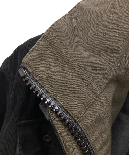 sacai（サカイ）sacai (サカイ) コーデュロイシャツ ブラック×カーキ サイズ:SIZE 1の古着・服飾アイテム