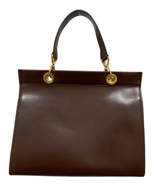 CELINE（セリーヌ）CELINE (セリーヌ) レザートートバッグ ブラウンの古着・服飾アイテム