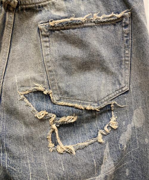 SUGAR CANE（シュガーケーン）SUGAR CANE (シュガーケーン) クラッシュ加工デニムパンツ インディゴ サイズ: 91cm (W36)の古着・服飾アイテム