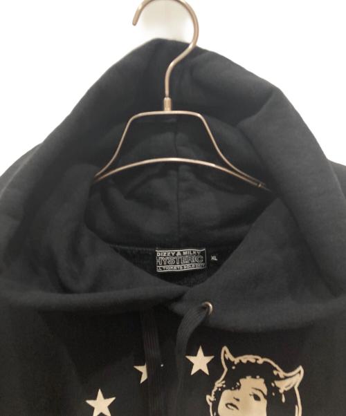 Hysteric Glamour（ヒステリックグラマー）Hysteric Glamour (ヒステリックグラマー) EVIL’S DAYDREAM パーカー ブラック サイズ:XLの古着・服飾アイテム