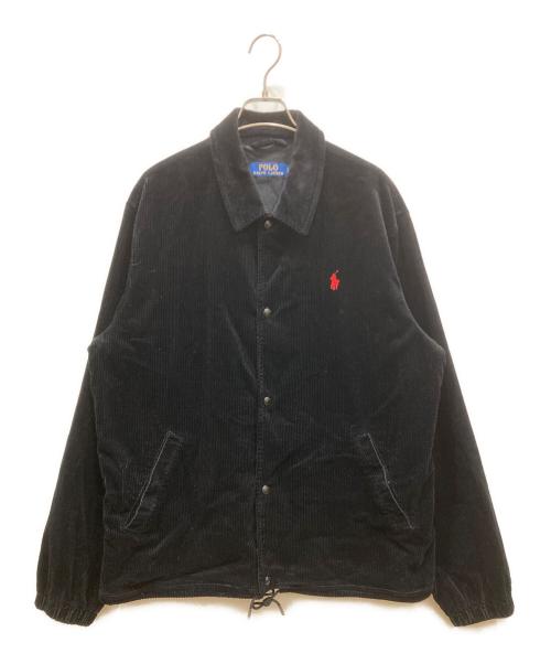 POLO RALPH LAUREN（ポロ・ラルフローレン）POLO RALPH LAUREN (ポロ・ラルフローレン) コーデュロイコーチジャケット ブラック サイズ:SIZE Lの古着・服飾アイテム