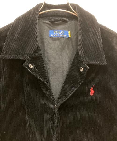 POLO RALPH LAUREN（ポロ・ラルフローレン）POLO RALPH LAUREN (ポロ・ラルフローレン) コーデュロイコーチジャケット ブラック サイズ:SIZE Lの古着・服飾アイテム