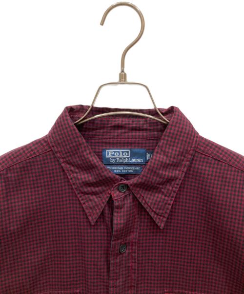 POLO RALPH LAUREN（ポロ・ラルフローレン）POLO RALPH LAUREN (ポロ・ラルフローレン) チェックワークシャツ ボルドー サイズ:SIZE Lの古着・服飾アイテム