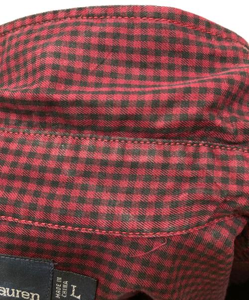 POLO RALPH LAUREN（ポロ・ラルフローレン）POLO RALPH LAUREN (ポロ・ラルフローレン) チェックワークシャツ ボルドー サイズ:SIZE Lの古着・服飾アイテム