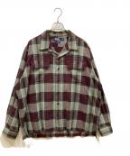 POLO RALPH LAURENポロ・ラルフローレン）の古着「オンブレチェックシャツ」｜グレー×レッド