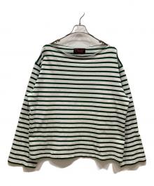 OUTIL（ウティ）の古着「バスクシャツ」｜グリーン×ホワイト