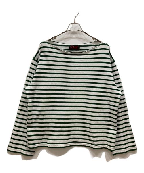 OUTIL（ウティ）OUTIL (ウティ) バスクシャツ グリーン×ホワイト サイズ:2の古着・服飾アイテム