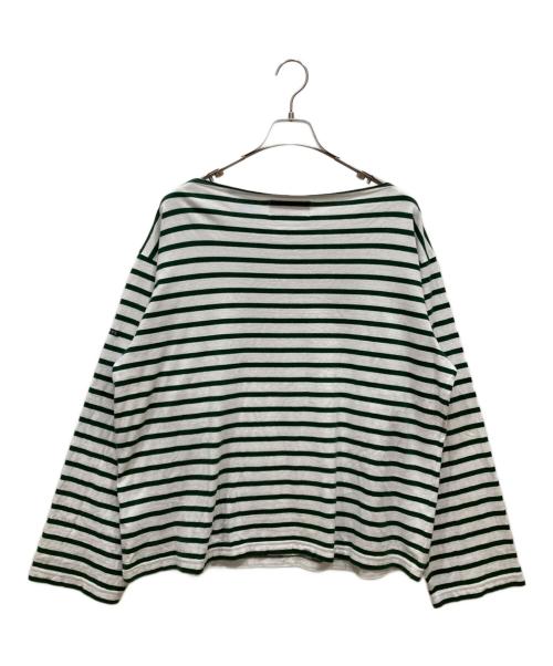 OUTIL（ウティ）OUTIL (ウティ) バスクシャツ グリーン×ホワイト サイズ:2の古着・服飾アイテム