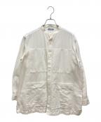 plantationプランテーション）の古着「PAPERヘリンボーンシャツ」｜ホワイト