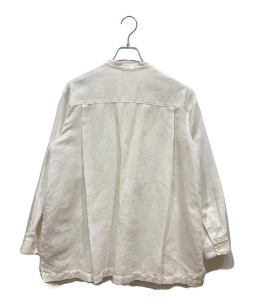plantation（プランテーション）Plantation (プランテーション) PAPERヘリンボーンシャツ ホワイト サイズ:Ⅿの古着・服飾アイテム