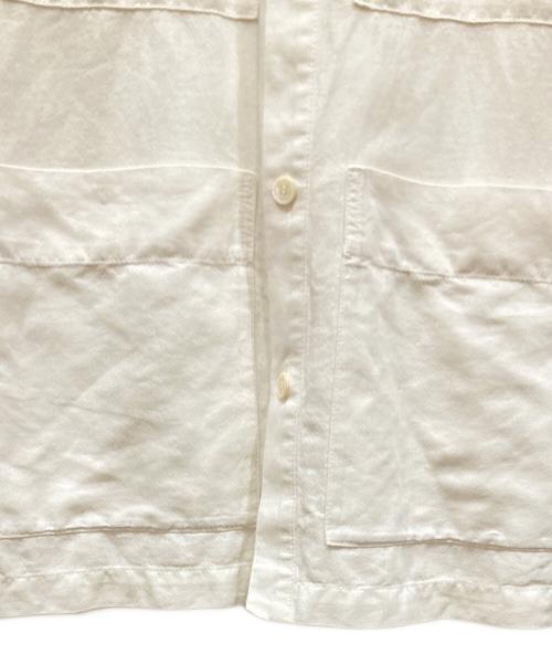 plantation（プランテーション）Plantation (プランテーション) PAPERヘリンボーンシャツ ホワイト サイズ:Ⅿの古着・服飾アイテム
