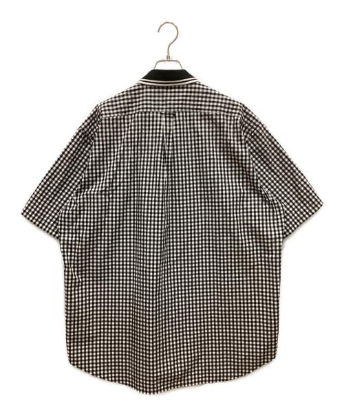 FRED PERRY（フレッドペリー）FRED PERRY (フレッドペリー) BEAMS (ビームス) 別注 リブカラーシャツ ホワイト×ブラック サイズ:XLの古着・服飾アイテム