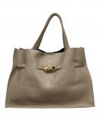 VIOLAd'OROヴィオラドーロ）の古着「イタリアンWフェイスレザートートバッグ」｜ベージュ