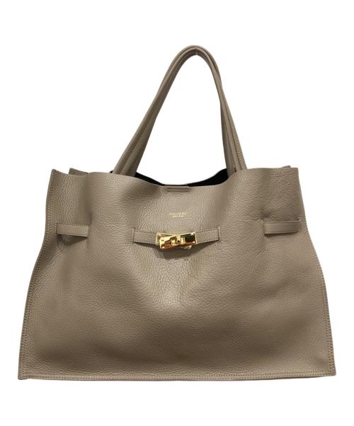 VIOLAd'ORO（ヴィオラドーロ）VIOLAd'ORO (ヴィオラドーロ) イタリアンWフェイスレザートートバッグ ベージュの古着・服飾アイテム