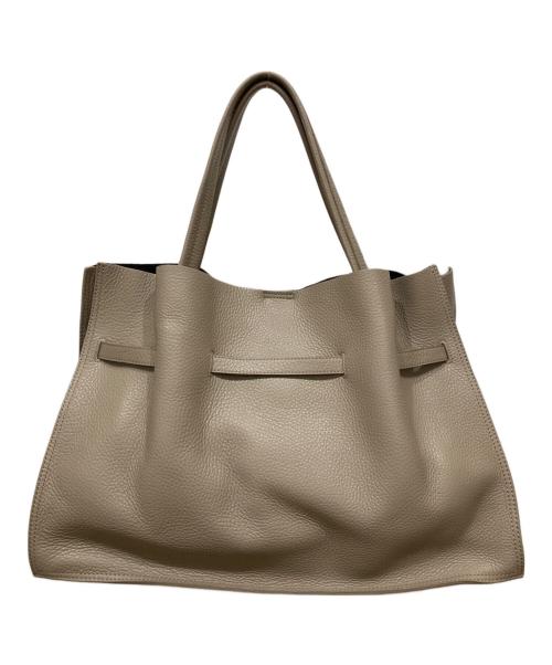 VIOLAd'ORO（ヴィオラドーロ）VIOLAd'ORO (ヴィオラドーロ) イタリアンWフェイスレザートートバッグ ベージュの古着・服飾アイテム