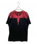 MARCELO BURLON (マルセロバーロン) ネックウイングプリントTシャツ ブラック×レッド サイズ:SIZE S：5000円