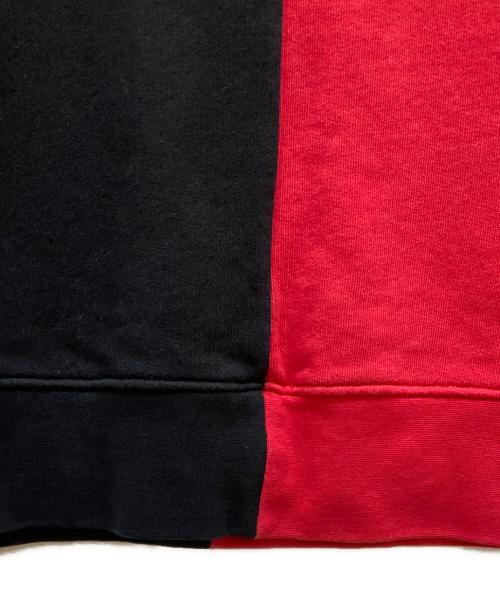 MARCELO BURLON（マルセロバーロン）MARCELO BURLON (マルセロバーロン) ネックウィングプリントスウェット レッド×ブラック サイズ:XSの古着・服飾アイテム