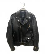 MARCELO BURLONマルセロバーロン）の古着「ダブルライダースジャケット」｜ブラック