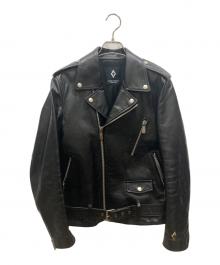 MARCELO BURLON（マルセロバーロン）の古着「ダブルライダースジャケット」｜ブラック