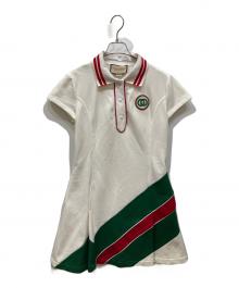 GUCCI（グッチ）の古着「ウェブストライプポロドレス」｜アイボリー