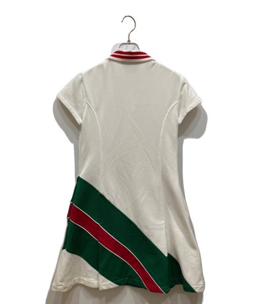 GUCCI（グッチ）GUCCI (グッチ) ウェブストライプポロドレス アイボリー サイズ:Ⅿの古着・服飾アイテム