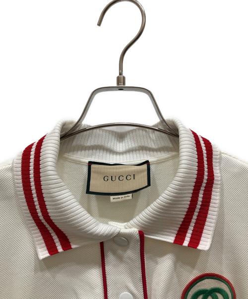 GUCCI（グッチ）GUCCI (グッチ) ウェブストライプポロドレス アイボリー サイズ:Ⅿの古着・服飾アイテム