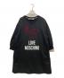 LOVE MOSCHINO（ラブモスキーノ）の古着「ライトストーンvネックスウェットワンピース」｜ブラック