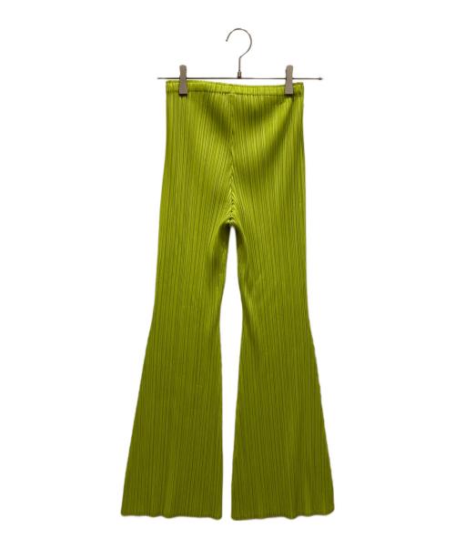 PLEATS PLEASE（プリーツプリーズ）PLEATS PLEASE (プリーツプリーズ) プリーツパンツ 黄緑 サイズ:1の古着・服飾アイテム