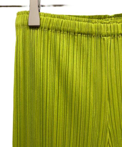 PLEATS PLEASE（プリーツプリーズ）PLEATS PLEASE (プリーツプリーズ) プリーツパンツ 黄緑 サイズ:1の古着・服飾アイテム