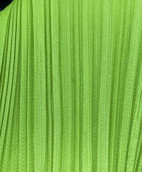 PLEATS PLEASE（プリーツプリーズ）PLEATS PLEASE (プリーツプリーズ) プリーツパンツ 黄緑 サイズ:1の古着・服飾アイテム