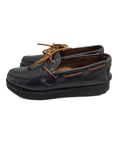 NEW ENGLAND（ニューイングランド）NEW ENGLAND (ニューイングランド) デッキシューズ ブラック サイズ:7の古着・服飾アイテム