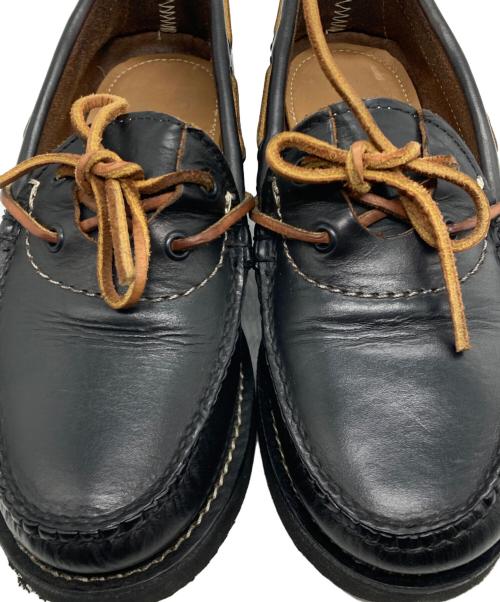 NEW ENGLAND（ニューイングランド）NEW ENGLAND (ニューイングランド) デッキシューズ ブラック サイズ:7の古着・服飾アイテム