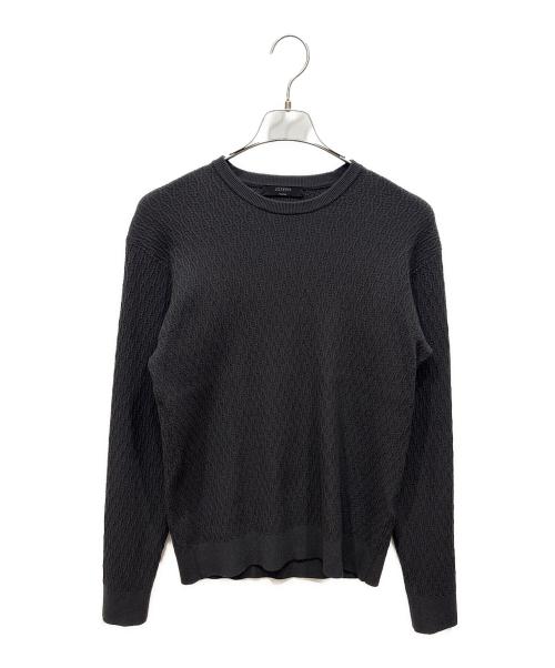 JOSEPH HOMME（ジョゼフ オム）JOSEPH HOMME (ジョゼフ オム) レーヨンリンクス クルーネックニット グレー サイズ:SIZE 46の古着・服飾アイテム