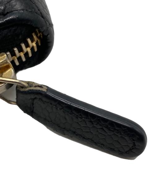 CHANEL（シャネル）CHANEL (シャネル) キャビアスキンラウンドファスナーウォレット ブラックの古着・服飾アイテム