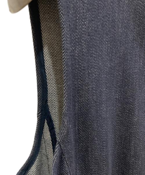 FOXEY NEWYORK（フォクシーニューヨーク）FOXEY NEWYORK (フォクシーニューヨーク) デニムノースリーブワンピース インディゴ サイズ:38の古着・服飾アイテム