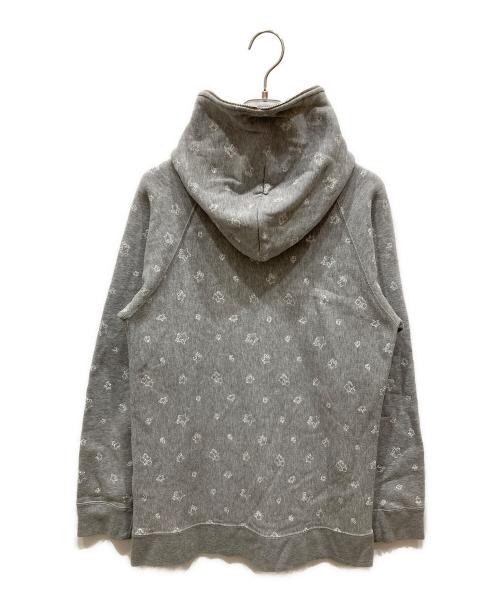 A BATHING APE（ア ベイシング エイプ）A BATHING APE (ア ベイシング エイプ) 総柄刺繍ジップパーカー グレー サイズ:SIZE Mの古着・服飾アイテム