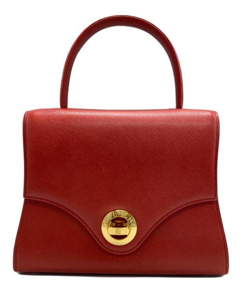 GIVENCHY（ジバンシィ）GIVENCHY (ジバンシィ) ターンロックハンドバッグ レッドの古着・服飾アイテム