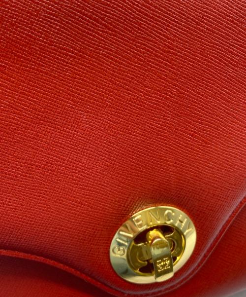 GIVENCHY（ジバンシィ）GIVENCHY (ジバンシィ) ターンロックハンドバッグ レッドの古着・服飾アイテム