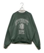stussyステューシー）の古着「Overlock Varsity Raglan」｜グリーン