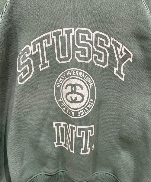 stussy（ステューシー）stussy (ステューシー) Overlock Varsity Raglan グリーン サイズ:SIZE Sの古着・服飾アイテム