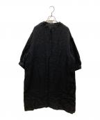 中川政七商店ナカガワマサシチショウテン）の古着「半袖リネンワンピース」｜ブラック