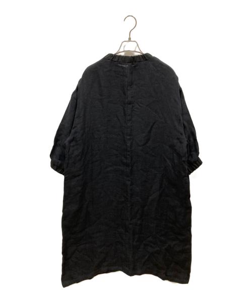 中川政七商店（ナカガワマサシチショウテン）中川政七商店 (ナカガワマサシチショウテン) 半袖リネンワンピース ブラック サイズ:SIZE Freeの古着・服飾アイテム