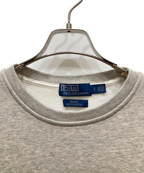 POLO RALPH LAUREN（ポロ・ラルフローレン）POLO RALPH LAUREN (ポロ・ラルフローレン) BEAMS (ビームス) 別注スウェット グレー×ホワイト サイズ:SIZE Sの古着・服飾アイテム