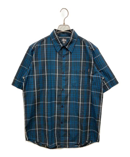 stussy（ステューシー）stussy (ステューシー) オールド半袖シャツ ネイビー サイズ:Ⅼの古着・服飾アイテム
