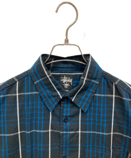 stussy（ステューシー）stussy (ステューシー) オールド半袖シャツ ネイビー サイズ:Ⅼの古着・服飾アイテム